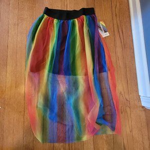 NWT Target Take Pride Rainbow Stripe Tulle Skirt Medium